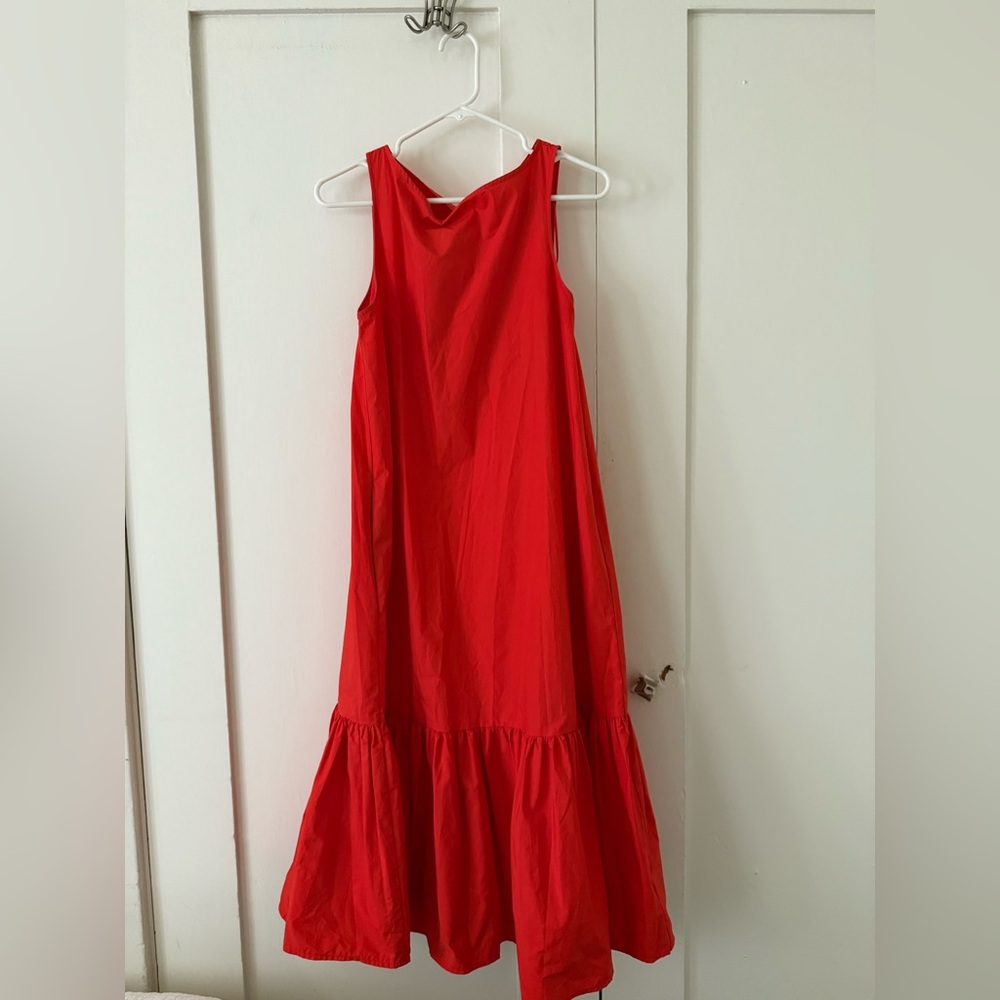 Christopher John Rogers Vibrant Red Sleeveless Maxi Dress